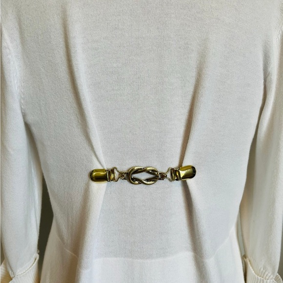 Dress Clips Gold Knot Waist Clip Cardigan Clip Floral Sweater Clip Cinch Clip - Picture 2 of 2